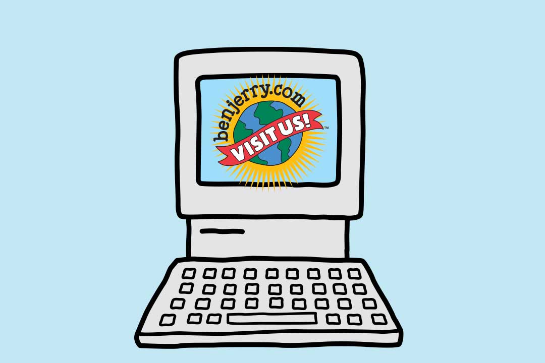 Computerbildschirm, auf dem steht „Visit Us“